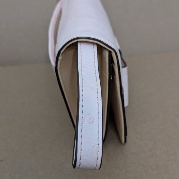 Kate Spade New York Leather Bow Wallet Wristlet Clutch Cream Retractable Strap . - Picture 5 of 11